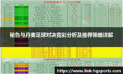 秘鲁与丹麦足球对决竞彩分析及推荐策略详解